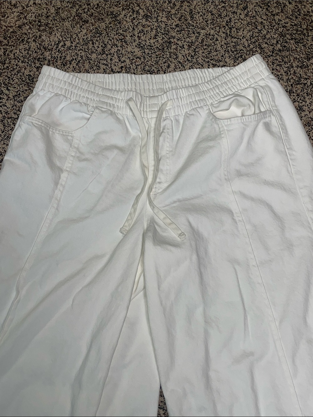 Universal Thread Wide-Leg Baggy Drawstring Pants White Size XL | NWOT/Flaw - Picture 3 of 8